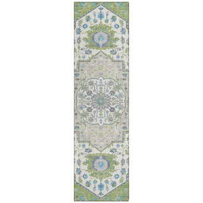 LOOMLAN Rugs Lidia Green Washable Indoor-Outdoor Rug
