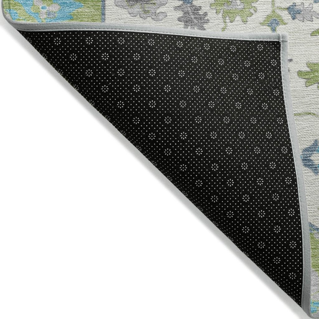 LOOMLAN Rugs Lidia Green Washable Indoor-Outdoor Rug