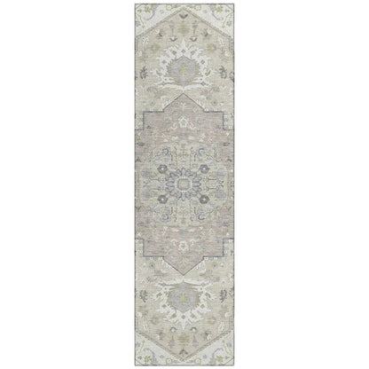 LOOMLAN Rugs Lidia Ivory Washable Indoor-Outdoor Rug