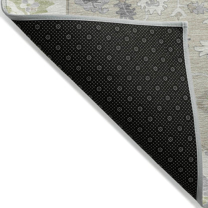 LOOMLAN Rugs Lidia Ivory Washable Indoor-Outdoor Rug