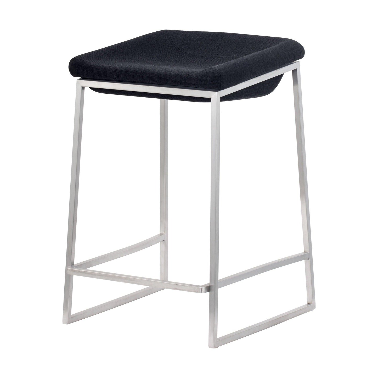 Lids Counter Stool (Set of 2) Dark Gray - Sideboards and Things Back Type_Backless, Back Type_With Back, Color_Gray, Color_Silver, Depth_10-20, Finish_Brushed, Height_20-30, Materials_Metal, Metal Type_Steel, Number of Pieces_2PC Set, Product Type_Counter Height, Seat Material_Upholstery, Shape_Armless, Upholstery Type_Fabric Blend, Upholstery Type_Polyester, Width_10-20