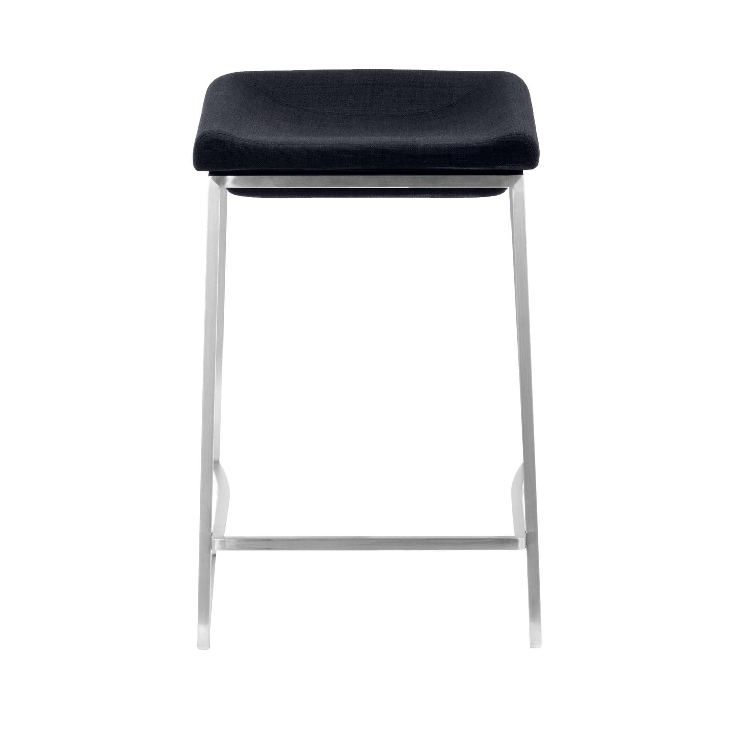 Lids Counter Stool (Set of 2) Dark Gray - Sideboards and Things Back Type_Backless, Back Type_With Back, Color_Gray, Color_Silver, Depth_10-20, Finish_Brushed, Height_20-30, Materials_Metal, Metal Type_Steel, Number of Pieces_2PC Set, Product Type_Counter Height, Seat Material_Upholstery, Shape_Armless, Upholstery Type_Fabric Blend, Upholstery Type_Polyester, Width_10-20