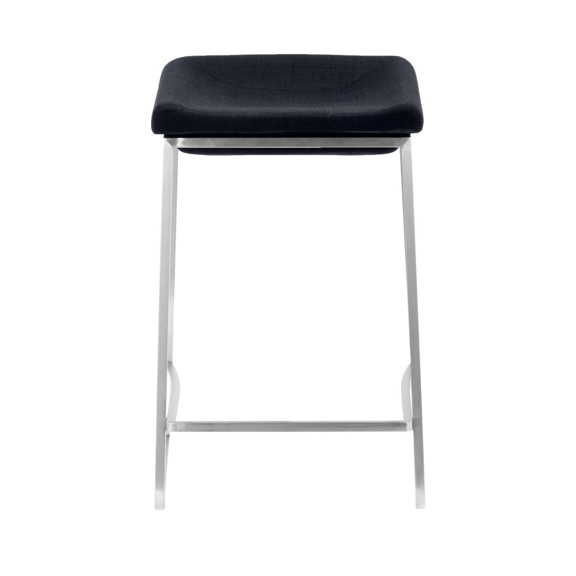 Lids Counter Stool (Set of 2) Dark Gray - Sideboards and Things Back Type_Backless, Back Type_With Back, Color_Gray, Color_Silver, Depth_10-20, Finish_Brushed, Height_20-30, Materials_Metal, Metal Type_Steel, Number of Pieces_2PC Set, Product Type_Counter Height, Seat Material_Upholstery, Shape_Armless, Upholstery Type_Fabric Blend, Upholstery Type_Polyester, Width_10-20