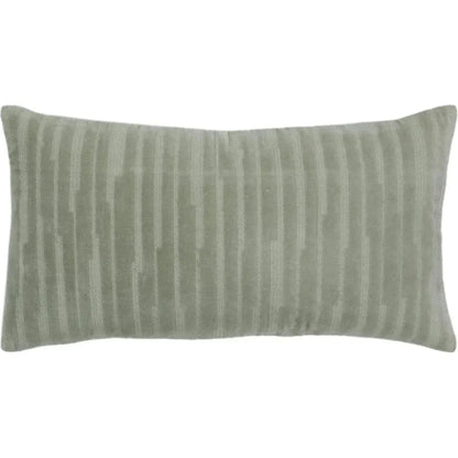 Lila Embroidered Stripes Lumbar Pillow Cover Insert