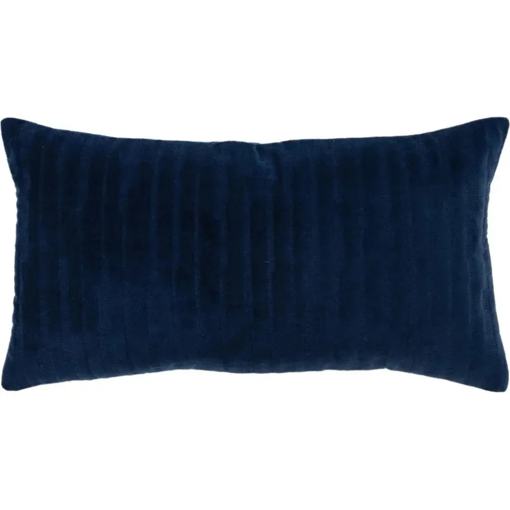 Lila Embroidered Stripes Lumbar Pillow Cover Insert