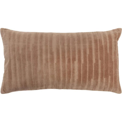 Lila Embroidered Stripes Lumbar Pillow Cover Insert