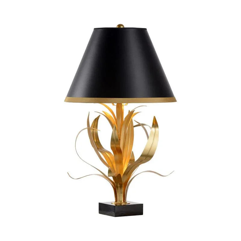 Wildwood Lilith Gold Leaf Vintage Inspired Table Lamp