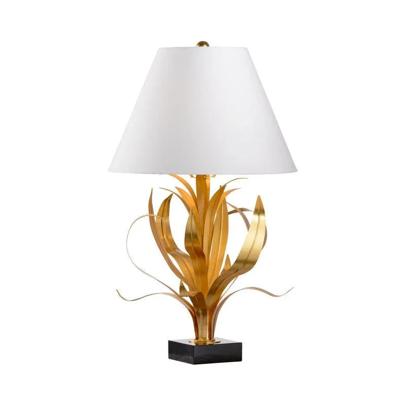 Wildwood Lilith Gold Leaf Vintage Inspired Table Lamp