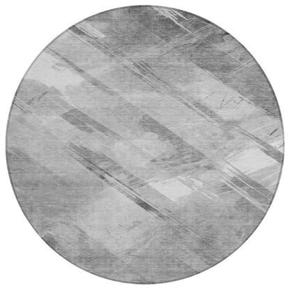LOOMLAN Rugs Linavie Gray Washable Indoor-Outdoor Rug