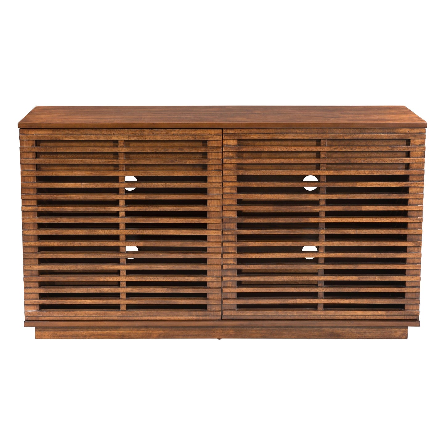 Linea Credenza Walnut - Sideboards and Things Color_Natural, Depth_10-20, Features_With Drawers, Features_With Shelves, Height_30-40, Materials_Wood, Product Type_Credenza, Width_50-60, Wood Species_MDF, Wood Species_Rubberwood