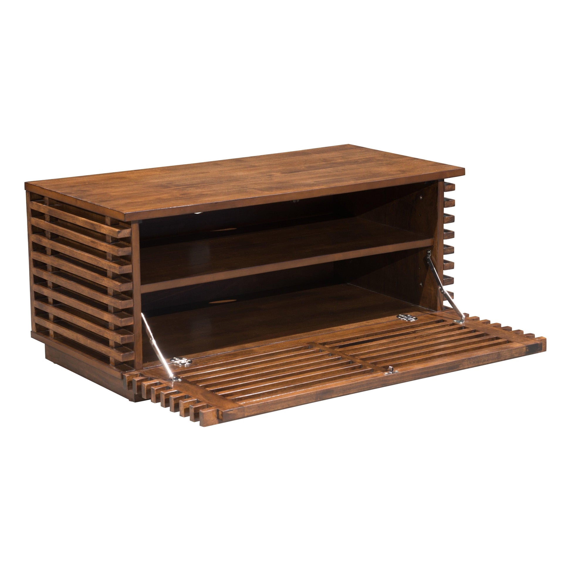 Linea Narrow Entertainment Stand Walnut - Sideboards and Things Color_Natural, Depth_10-20, Features_With Shelves, Height_10-20, Materials_Wood, Product Type_TV Stand, Width_30-40, Wood Species_MDF, Wood Species_Rubberwood