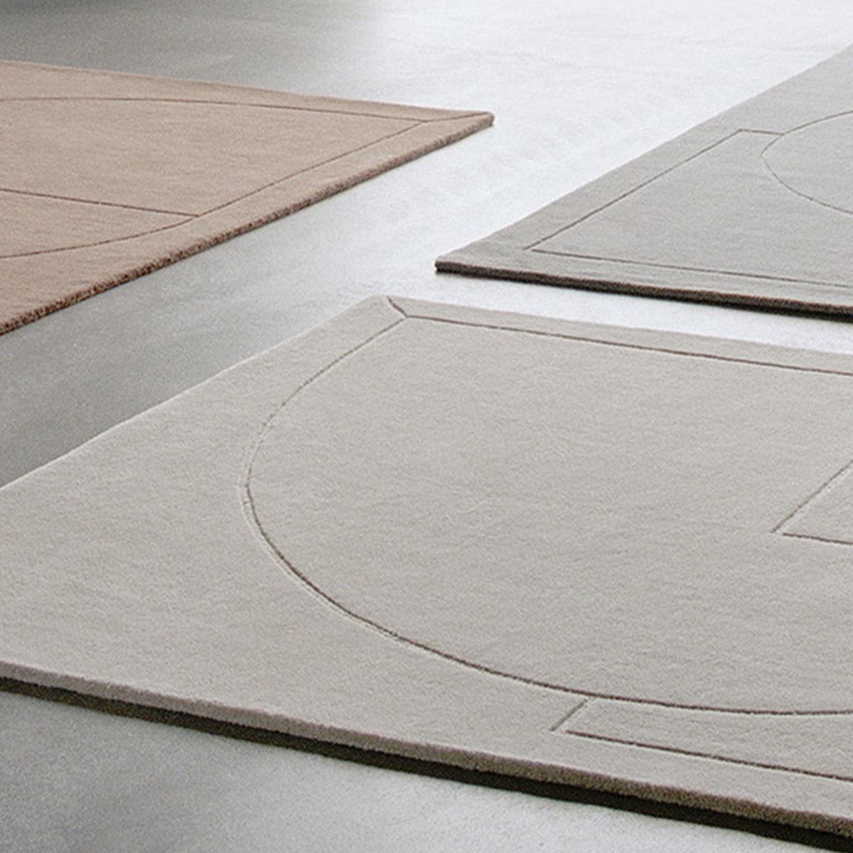 Lineal Poem Beige Wool Area Rug By Linie Design