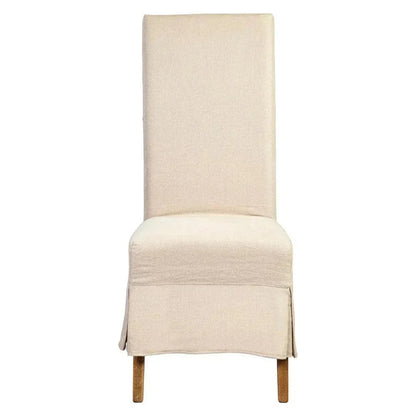 Linen Slip Covered Parsons Chair Set of 2 - LOOMLAN - Furniture Classics - Dining Chairs