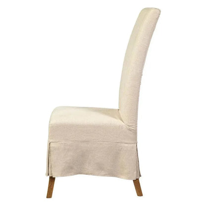 Linen Slip Covered Parsons Chair Set of 2 - LOOMLAN - Furniture Classics - Dining Chairs