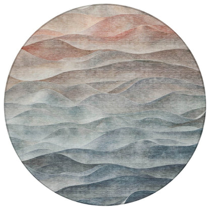 LOOMLAN Rugs Linover Teal Washable Indoor-Outdoor Rug