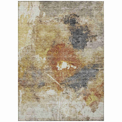 LOOMLAN Rugs Linta Brown Washable Indoor-Outdoor Rug