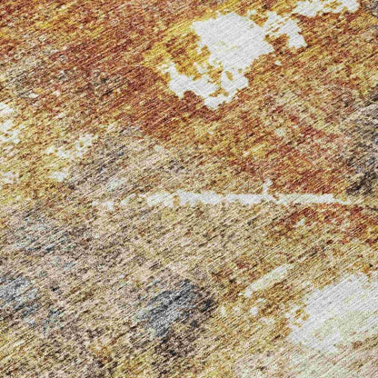 LOOMLAN Rugs Linta Brown Washable Indoor-Outdoor Rug