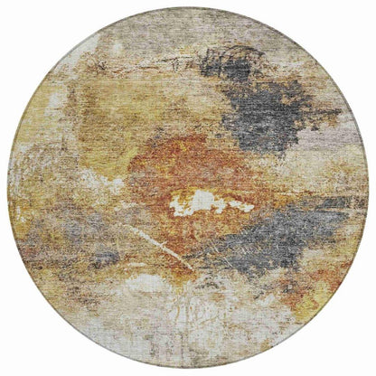 LOOMLAN Rugs Linta Brown Washable Indoor-Outdoor Rug