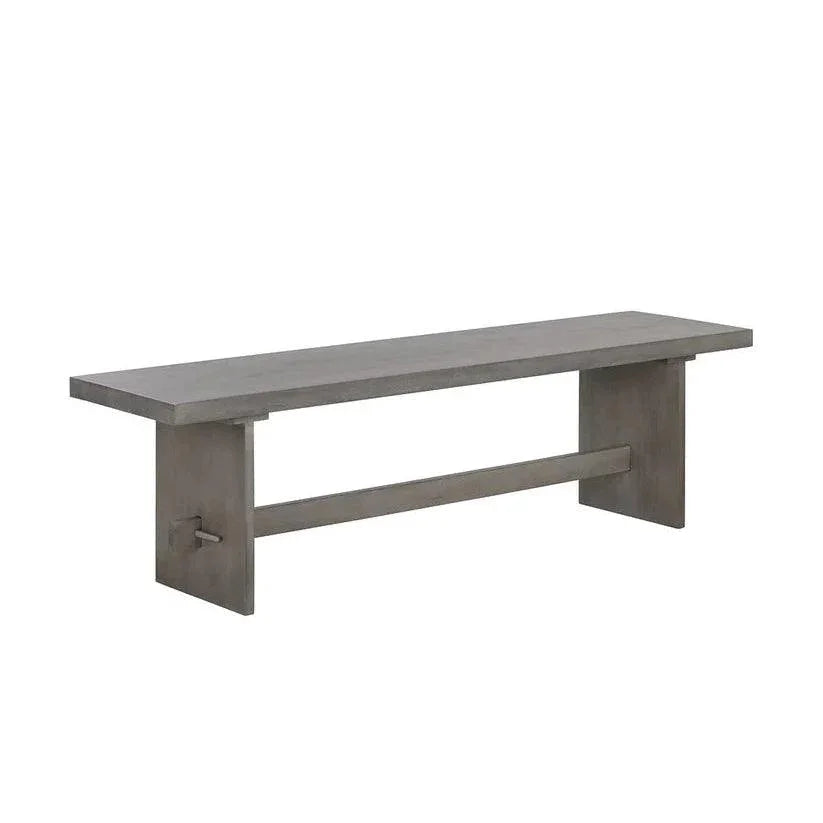 Linus Wooden Mid Century Backless Bench