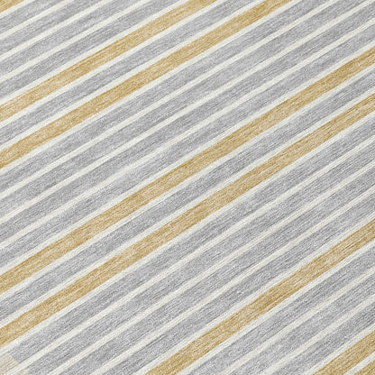 LOOMLAN Rugs Linzia Gray Washable Indoor-Outdoor Rug