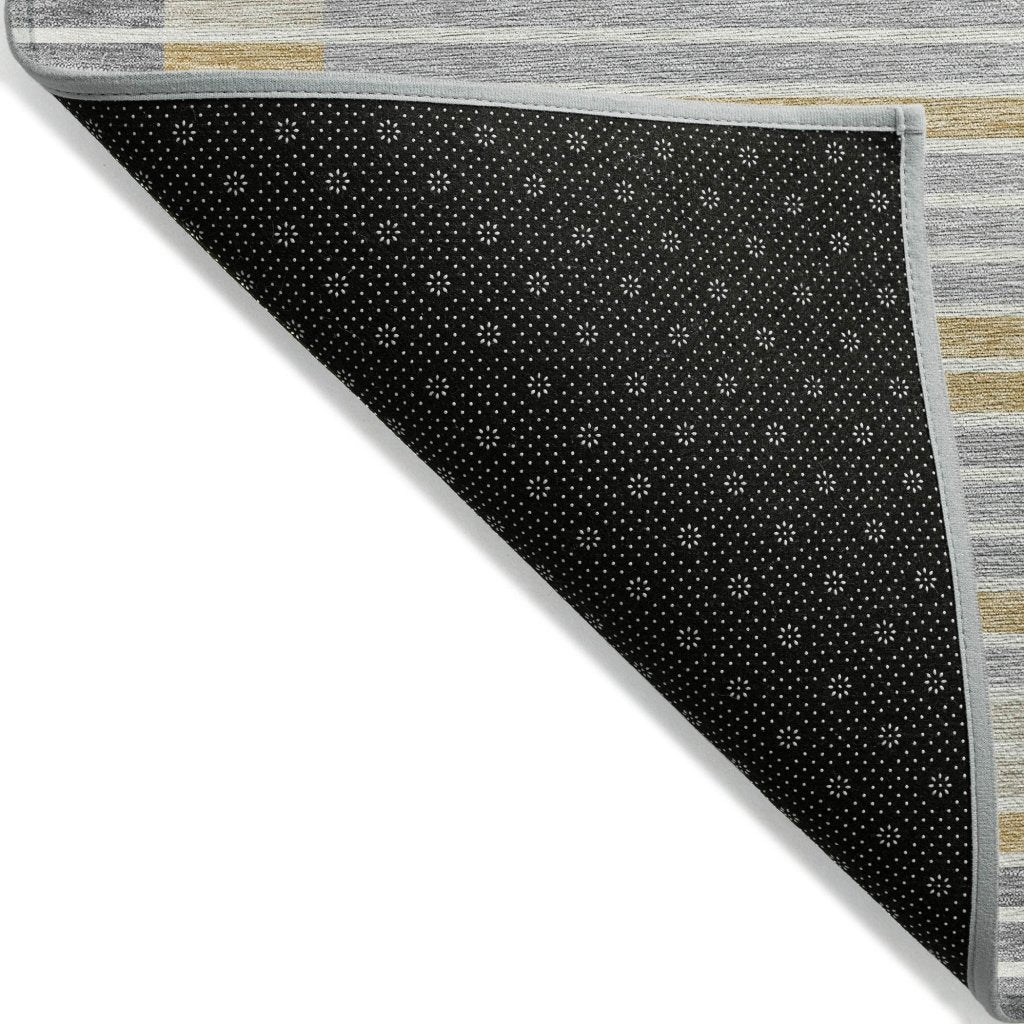 LOOMLAN Rugs Linzia Gray Washable Indoor-Outdoor Rug