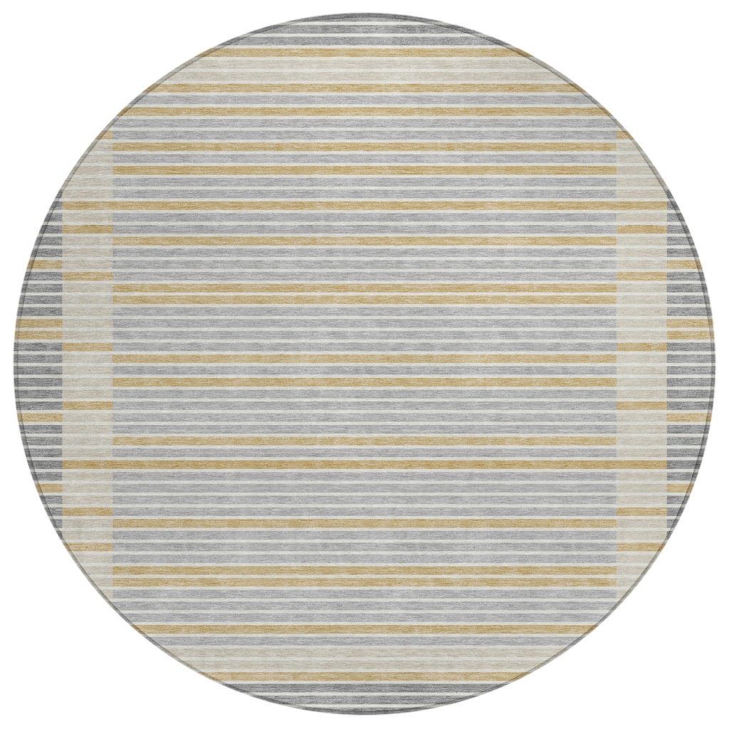 LOOMLAN Rugs Linzia Gray Washable Indoor-Outdoor Rug