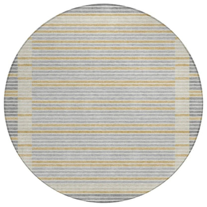 LOOMLAN Rugs Linzia Gray Washable Indoor-Outdoor Rug