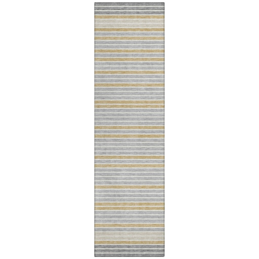 LOOMLAN Rugs Linzia Gray Washable Indoor-Outdoor Rug