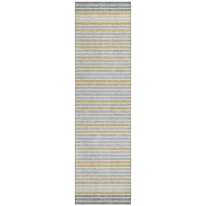 LOOMLAN Rugs Linzia Gray Washable Indoor-Outdoor Rug