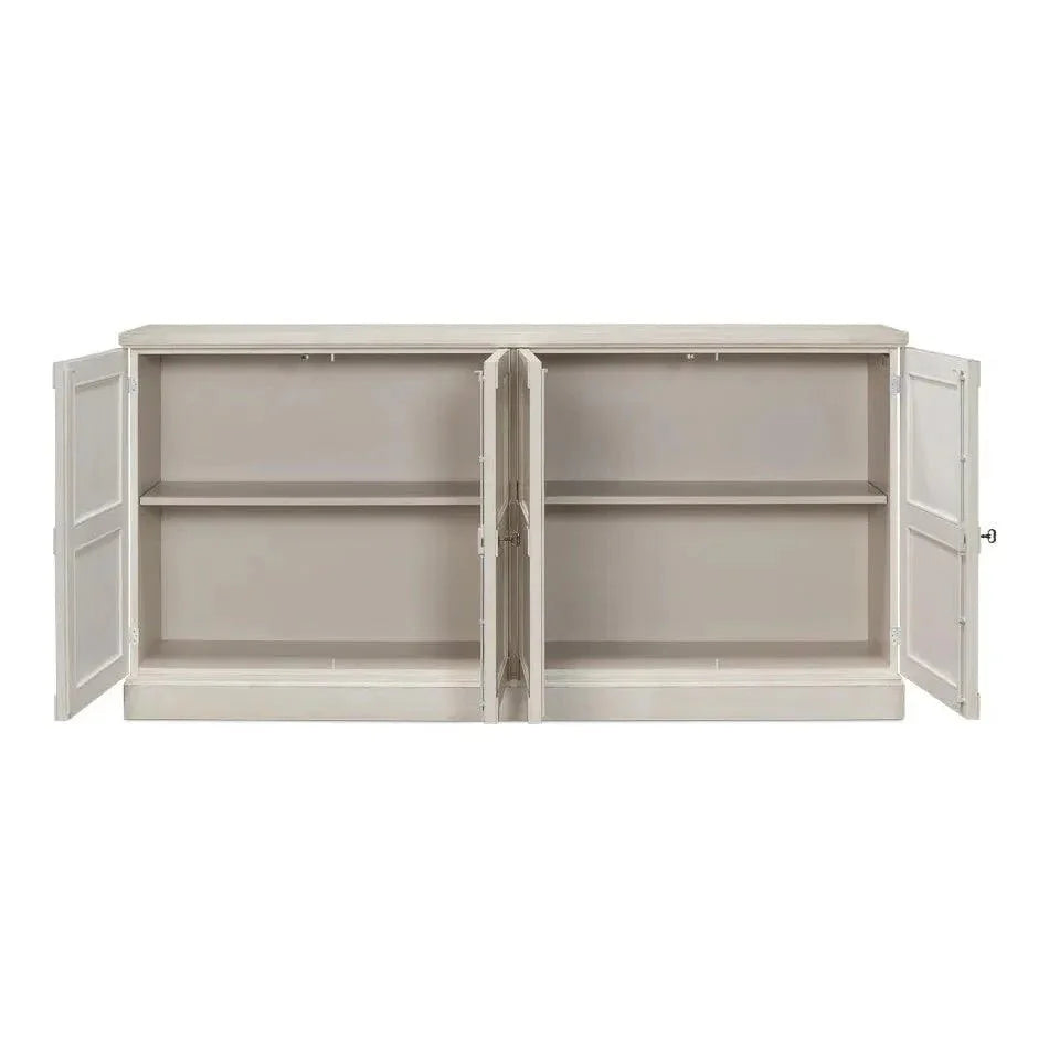 Lionisio Buffet 75" Stucco with Wood Doors - LOOMLAN - Sarreid - Sideboards