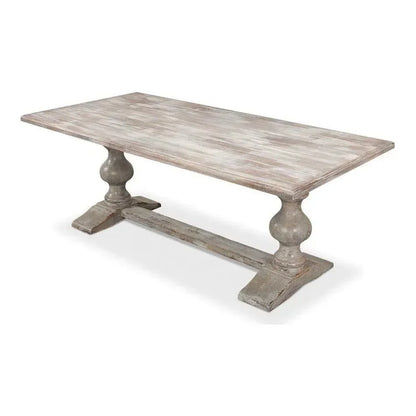 Lionisio Rectangle Trestle Dining Table - LOOMLAN - Sarreid - Dining Tables