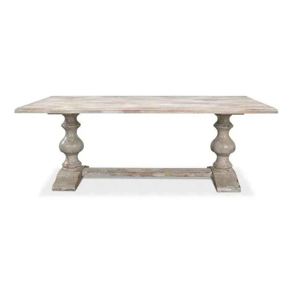 Lionisio Rectangle Trestle Dining Table - LOOMLAN - Sarreid - Dining Tables
