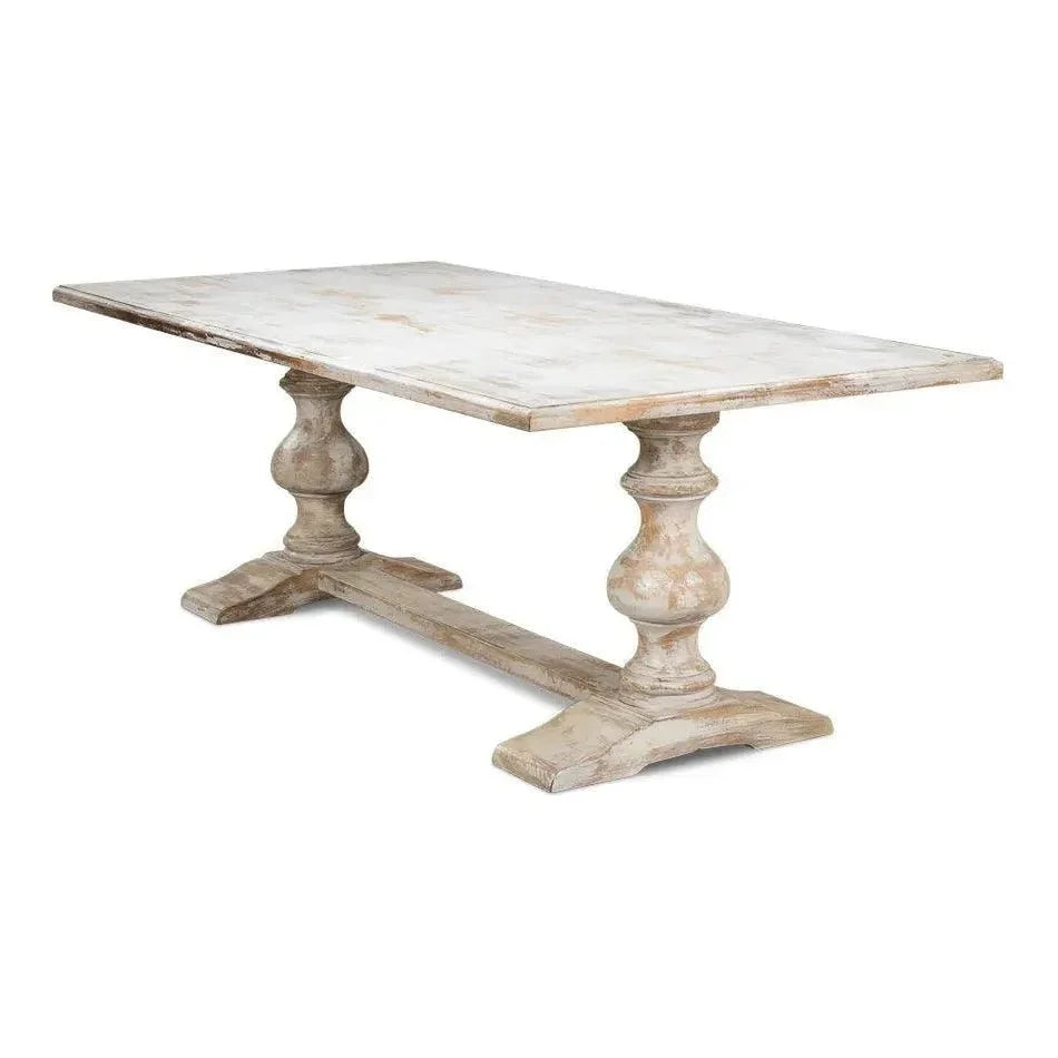 Lionisio Rectangle Trestle Dining Table - LOOMLAN - Sarreid - Dining Tables