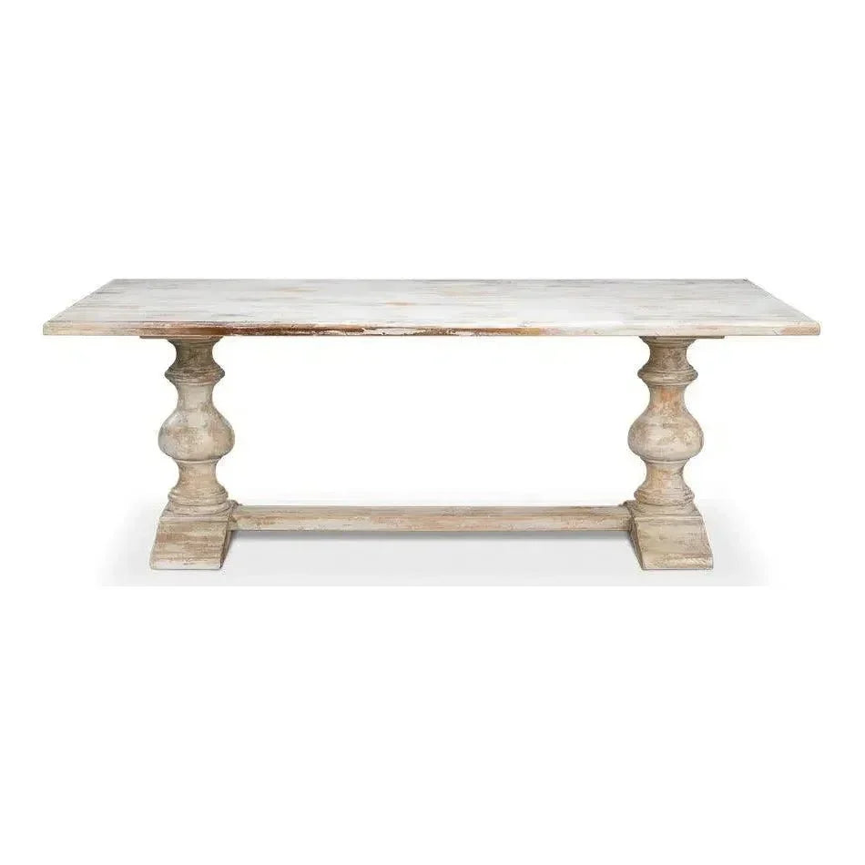 Lionisio Rectangle Trestle Dining Table - LOOMLAN - Sarreid - Dining Tables