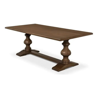 Lionisio Rectangle Trestle Dining Table - LOOMLAN - Sarreid - Dining Tables
