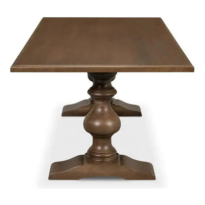 Lionisio Rectangle Trestle Dining Table - LOOMLAN - Sarreid - Dining Tables