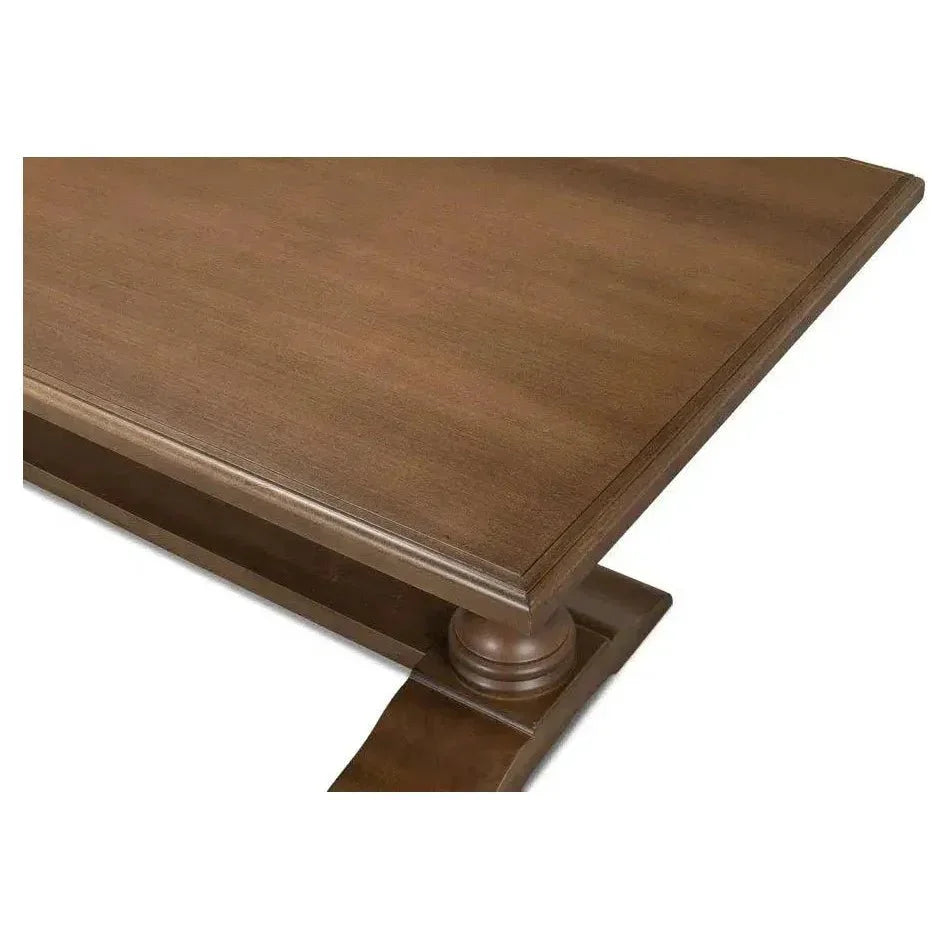 Lionisio Rectangle Trestle Dining Table - LOOMLAN - Sarreid - Dining Tables