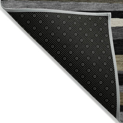 LOOMLAN Rugs Liora Black Washable Indoor-Outdoor Rug