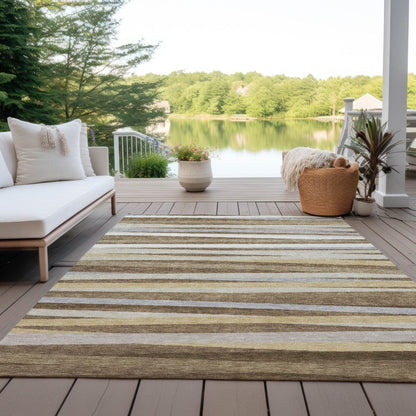 LOOMLAN Rugs Liora Brown Washable Indoor-Outdoor Rug