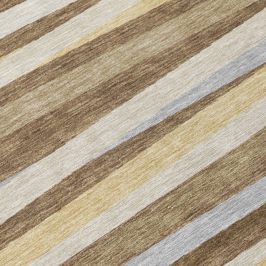 LOOMLAN Rugs Liora Brown Washable Indoor-Outdoor Rug
