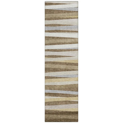 LOOMLAN Rugs Liora Brown Washable Indoor-Outdoor Rug