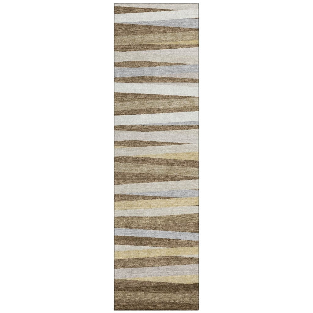 LOOMLAN Rugs Liora Brown Washable Indoor-Outdoor Rug