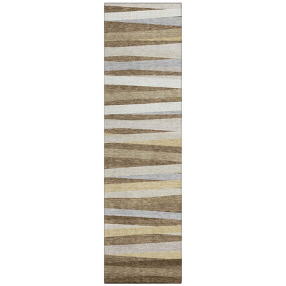 LOOMLAN Rugs Liora Brown Washable Indoor-Outdoor Rug