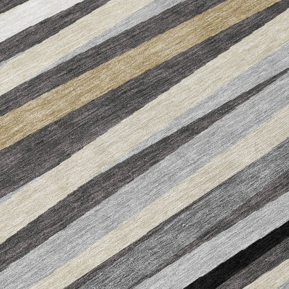 LOOMLAN Rugs Liora Gray Washable Indoor-Outdoor Rug