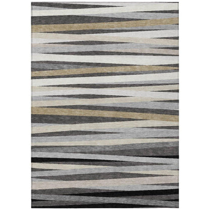 LOOMLAN Rugs Liora Gray Washable Indoor-Outdoor Rug