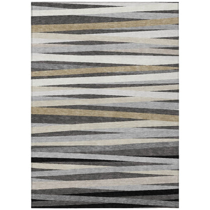 LOOMLAN Rugs Liora Gray Washable Indoor-Outdoor Rug