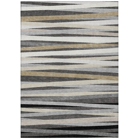 LOOMLAN Rugs Liora Gray Washable Indoor-Outdoor Rug