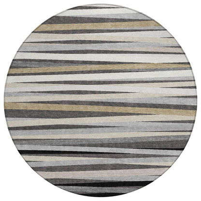 LOOMLAN Rugs Liora Gray Washable Indoor-Outdoor Rug