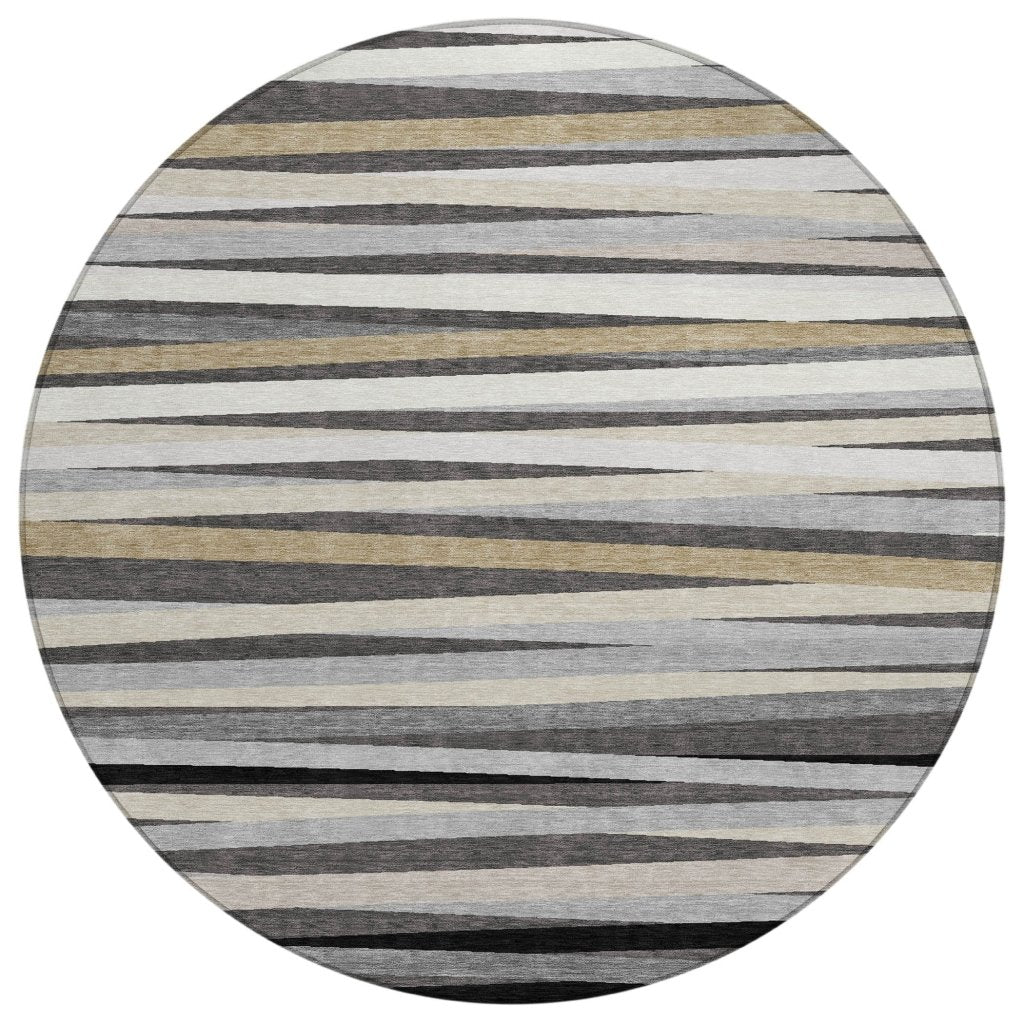 LOOMLAN Rugs Liora Gray Washable Indoor-Outdoor Rug