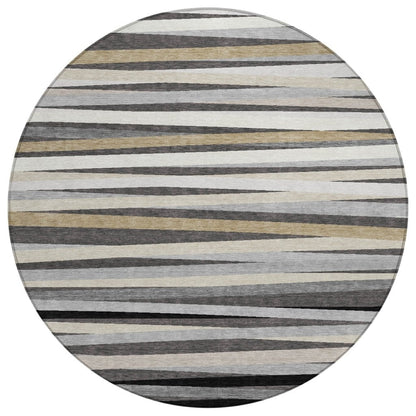 LOOMLAN Rugs Liora Gray Washable Indoor-Outdoor Rug